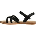 thumbnail image 6 of Women's Journee Collection Vasek Flat Thong Sandal Black Faux Leather 12 M, 6 of 7