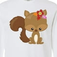 thumbnail image 4 of Inktastic Spring Animals, Cute Squirrel, Colorful Flowers Long Sleeve T-Shirt, 4 of 5