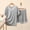 Grey, variant on RKSTN Pajama Sets for Women 2 Piece Cotton Lace Panel Crew Neck Short Sleeves Pajamas Top with Shorts Loungewear Bride Pajamas