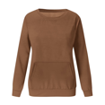 thumbnail image 3 of Women Sweatshirts Pullover Ladies Cute Crewneck Plain Cotton Tops Casual Sweatshirts Oversized Long Sleeve Pullover Outerwear With Pocket, 3 of 6