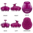 thumbnail image 4 of Paquete de 2 cepillos de champú para masaje del cuero cabelludo – Cepillo mejorado para el cuero cabelludo húmedo y seco con cerdas de silicona suave para eliminar la caspa, herramienta para el, 4 of 7