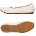 thumbnail image 2 of Flatgios Women's Ballet Flats Knitted Round Toe Flat Women's Walking Shoes Comfortable Casual Shoes Cream-9.5, 2 of 3