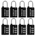 thumbnail image 1 of Delswin Candado de combinación Candado pequeño de 3 dígitos - Candado combinado reiniciable de 8 piezas para casillero de gimnasio escolar Puerta de cerca al aire libre Cerraduras de equipaje impermea, 1 of 6