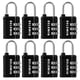 thumbnail image 1 of Delswin Candado de combinación Candado pequeño de 3 dígitos - Candado combinado reiniciable de 8 piezas para casillero de gimnasio escolar Puerta de cerca al aire libre Cerraduras de equipaje impermea, 1 of 6
