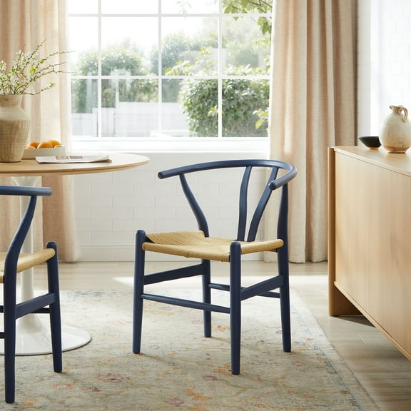 Modway Amish 29" Wood Dining Chair in Midnight by Modway