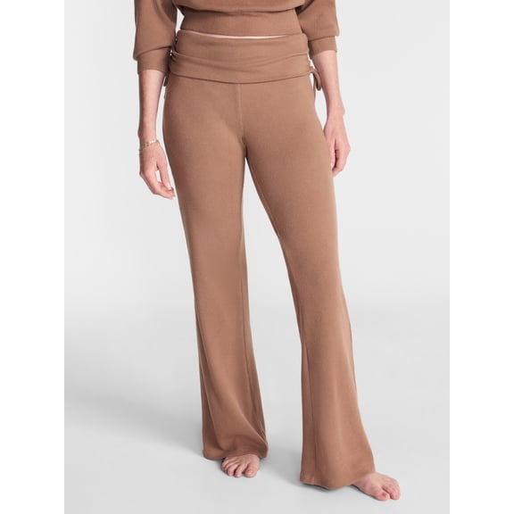 No Boundaries Waffle Knit Pants, 32'' Inseam, Women's XXS-XXL