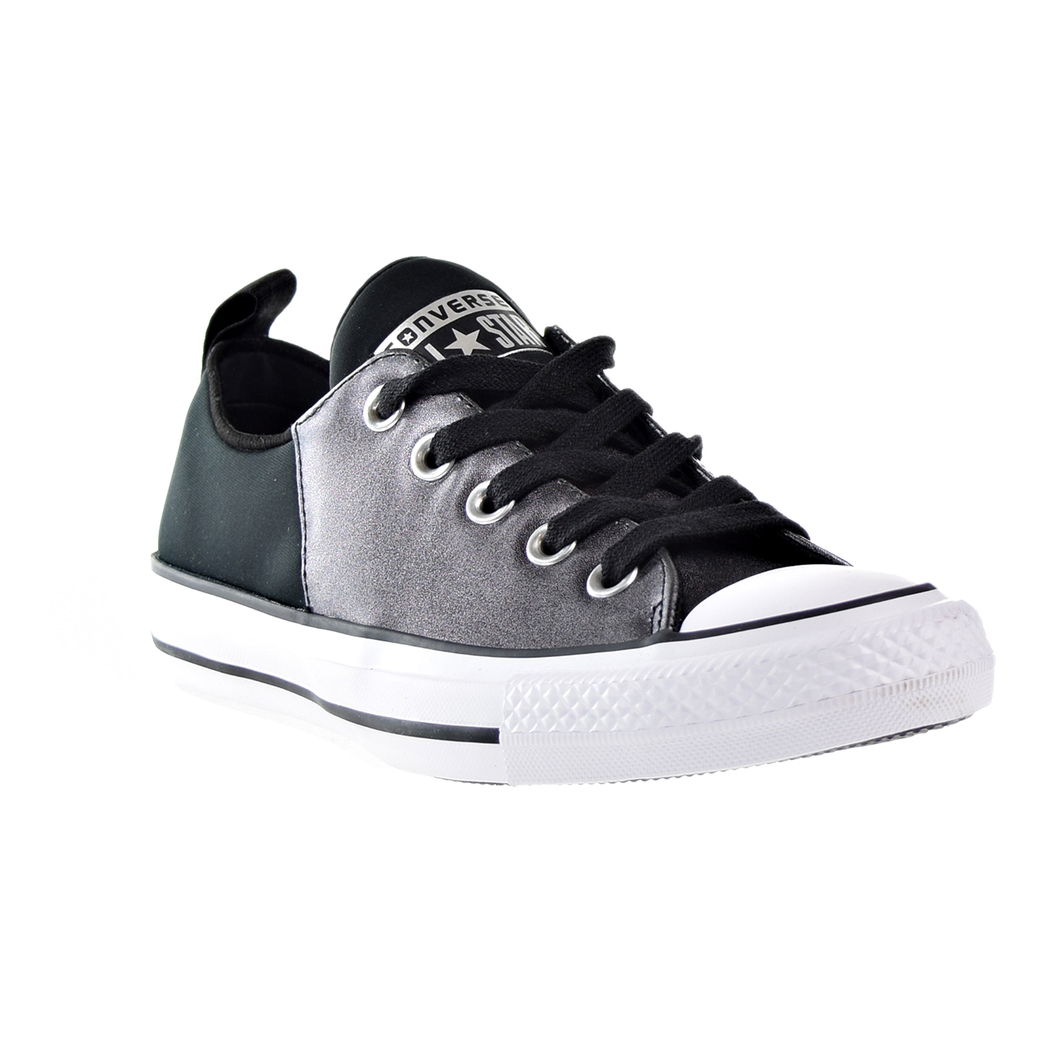 Converse Chuck Taylor All Star Sloane Glam Leather Low Top Women's Shoe Black/White555835c - image 2 of 6