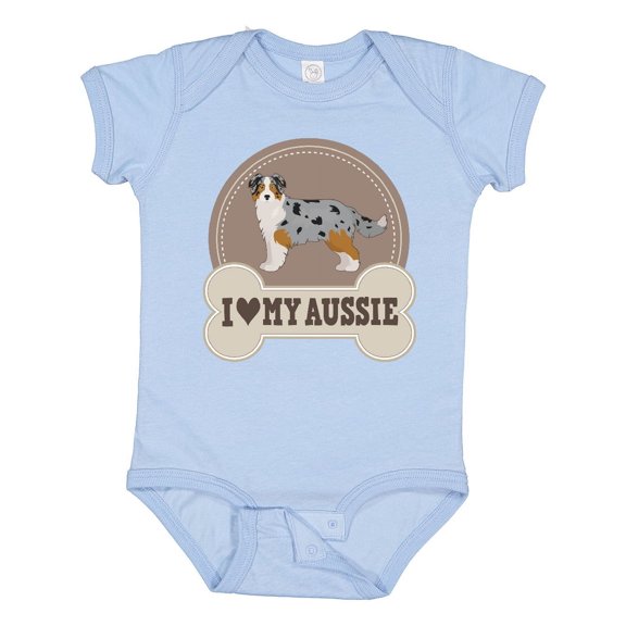 Inktastic Australian Shepherd Toy Aussie Boys or Girls Baby Bodysuit
