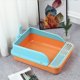 thumbnail image 4 of Organizadores y almacenamiento para baño, caja de arena semicerrada para gatos con barra alta, diseño a prueba de salpicaduras y cubierta extraíble, espacio extra grande, adecuada para gatos adultos,, 4 of 6
