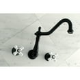 thumbnail image 2 of Kingston Brass KS1020PX Heritage Two-Handle Wall Mount Roman Tub Faucet, Matte Black, 2 of 8