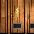 thumbnail image 7 of LEORX 2Set Restroom Sign Golden Stainless Steel Rectangular For ADA Bathroom Sign In Public Facilities, 7 of 7