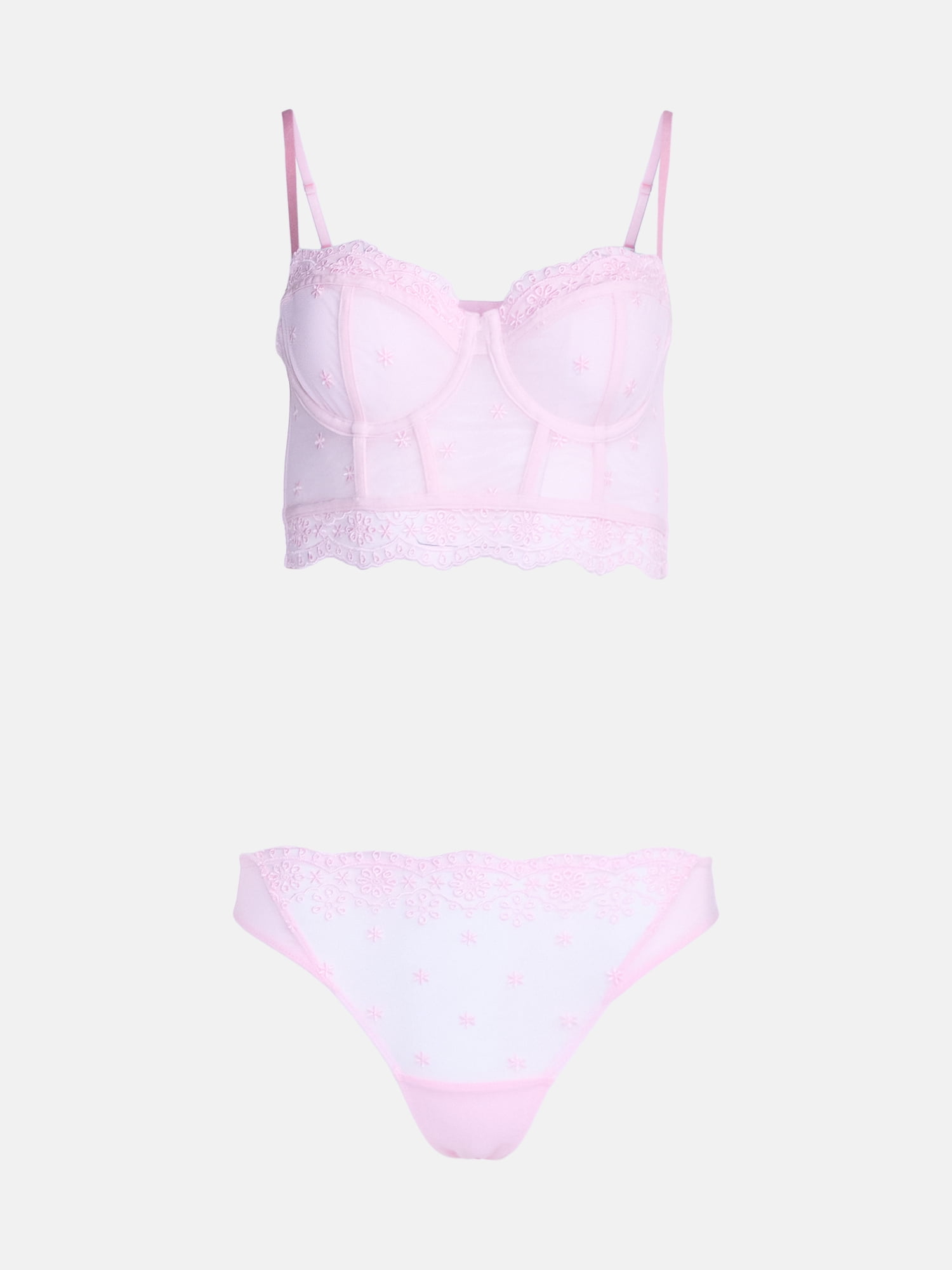 No Boundaries Women's Embroidery Lace Set, Sizes XS-XXXL