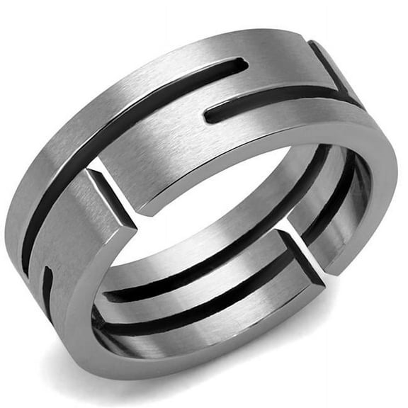 Alamode TK2393-11 Men High Polished Stainless Steel Ring with No Stone in No Stone - Size 11
