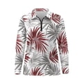 thumbnail image 2 of Uorisanigo Palm Leaves Womens Golf Shirt Breathable Versatile Women's Dry-Fit Golf Polo Shirts Relaxed Fashion Zip Up Collar Long Sleeve Tennis Tops, 2 of 7