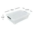 thumbnail image 2 of Minekkyes Large Adult Plastic 40 Qt Storage Bin, Clear, 4 Count, 2 of 6