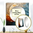 thumbnail image 3 of Designart "compositiond Spiral" Abstract Square Mirror For Wall Decor - Large Teal Square Printed Wall Mirror Art - Square Transitional Mirror - Wall Mounted Square Large Mirror, 3 of 5