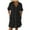 Black, variant on Bsubseach Short Sleeve Beach Coverup Women's Hooded Swimsuit Cover Up Button Down Shirt Dress