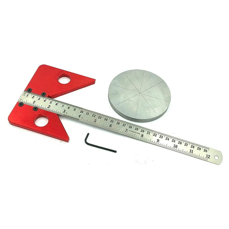 Most Accurate Center Finder Square Carpenter Woodworking Ruler 45 Degrees Angle Line Caliber Marking Ruler Measuring Scribe Tool