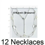 12 Necklaces Wholesale Lot Silver Plated Fashion Jewelry Costume