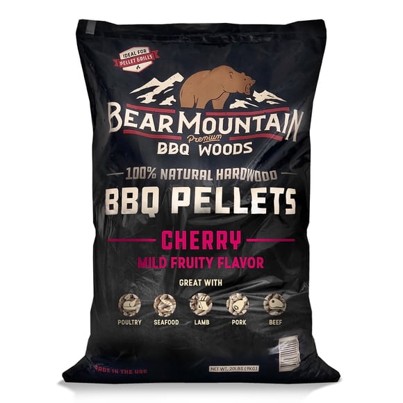 Bear Mountain Granules Fumoir pour Barbecue en Bois Franc Naturel de Qualité Supérieure à la Cerise, 20 Lb