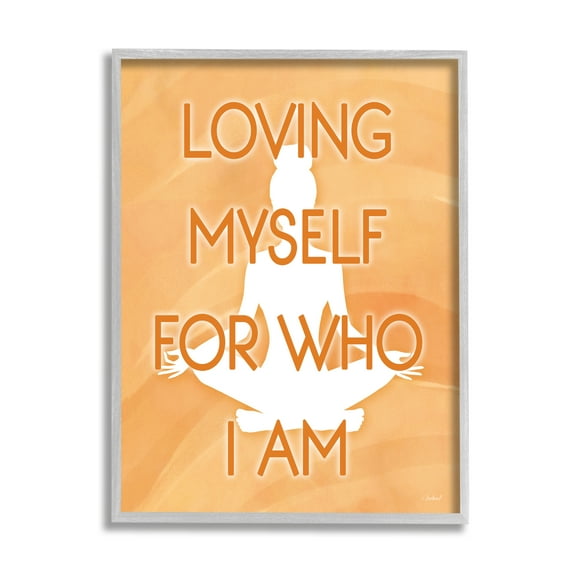 Stupell Industries Loving Who I am Human Pose Meditation,16 x 20, Design by Martina Pavlova