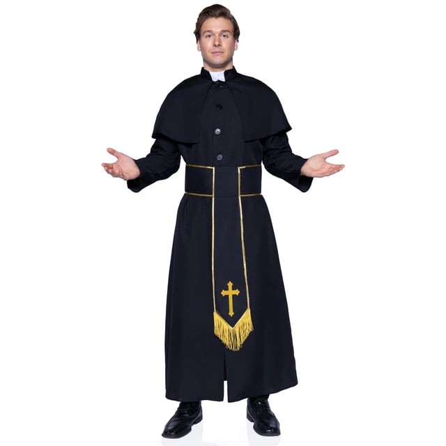 Disfraz Leg Avenue Túnica de Sacerdote con Capa Negra XL