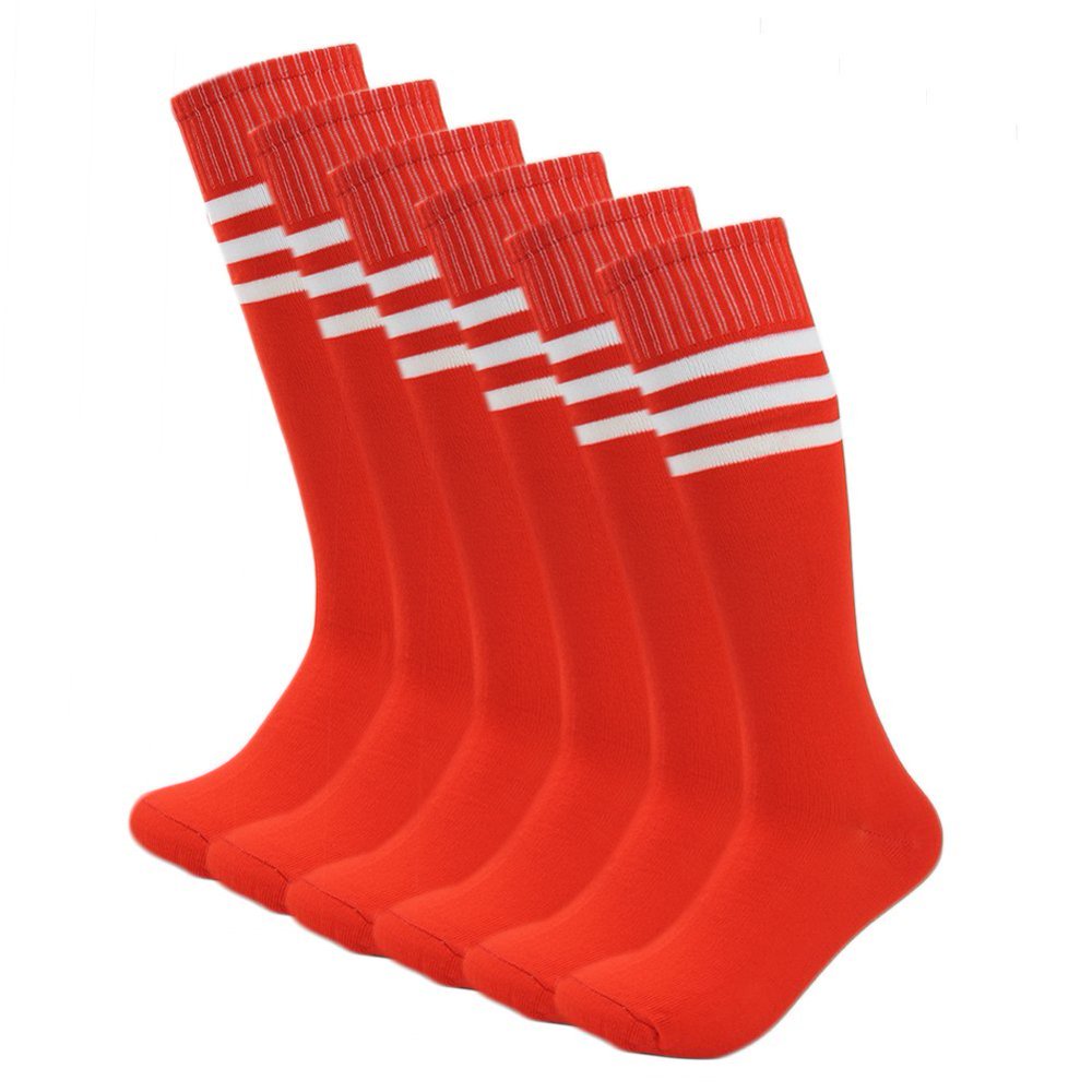 Fomann Kids Soccer Socks 4 Pack Boys Girls Cotton Team Socks Teens