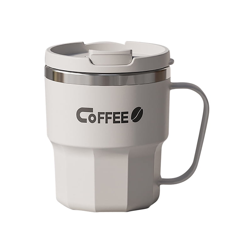 304 Stainless Steel Double-Wall Insulated Coffee Mug with Lid - 16oz Large  Capacity Vacuum for Hot/Cold Drinks - Leakproof Travel Cup for Office, ...