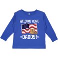 thumbnail image 3 of Inktastic Military Dad Welcome Home USA Flag Boys or Girls Long Sleeve Toddler T-Shirt, 3 of 5