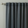 thumbnail image 2 of Quality Home Linen Print Room Darkening Curtains - Charcoal - 52" x 96" (Set of 2 Panels), 2 of 3
