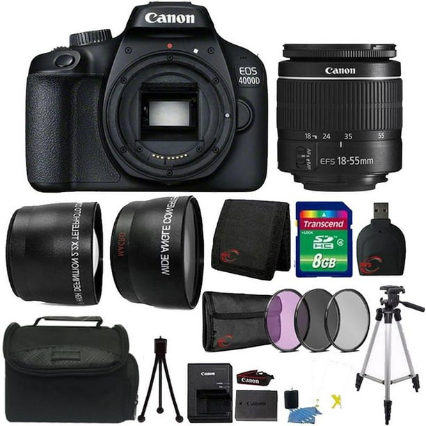 Arthur Conan Doyle Korst Eed Canon EOS 4000D 18MP Digital SLR Camera 18-55mm Lens Premium Kit -  Walmart.com