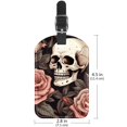 thumbnail image 6 of Square 2Pack PU Leather Roses and Skull Cruise Luggage Tag with Privacy Cover and Name ID Tag for Travel Handbags Backpacks Luggage Tags, 6 of 6