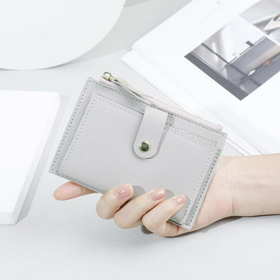 Women Small Wallets Bifold Leather Short Wallet Mini Purse New Card Case G7E1