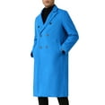 thumbnail image 4 of INSPIRE CHIC Long Trench Coat for Men's Classic Notched Lapel Double Breasted Overcoats, 4 of 5