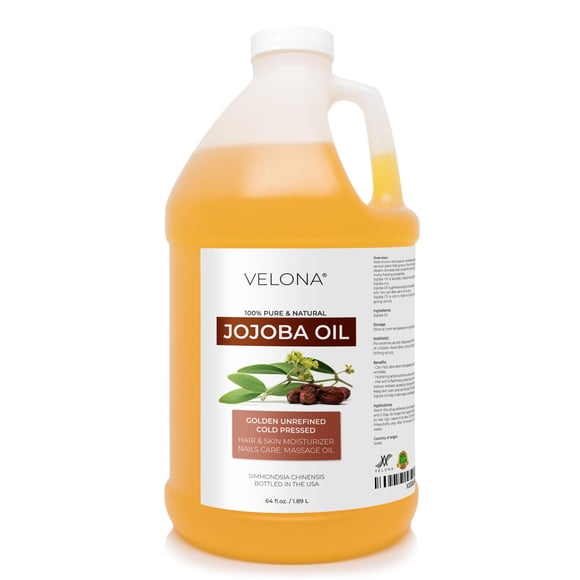 Aceite de jojoba velona, 1.89L, 100% puro y natural prensado en frío