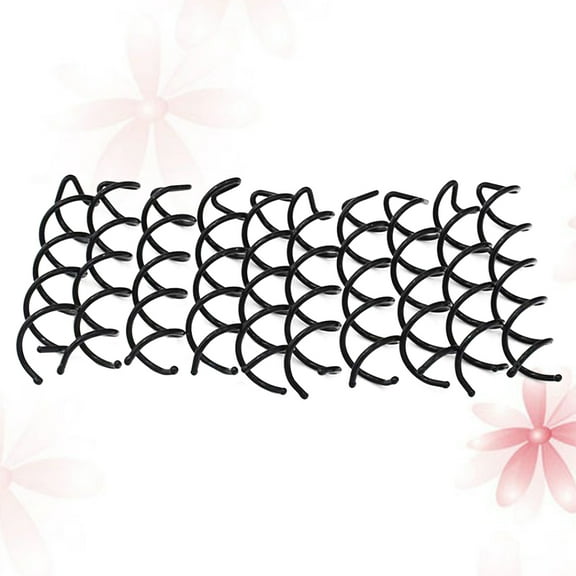 10 Pcs Bun Maker for Hair Spiral Pins Women Clips Bobby Miss Black