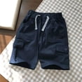 thumbnail image 2 of FYDUU Boys School Uniform Shorts Elastic Waist Pull On Cargo Shorts Kids Lightweight Casual Shorts Summer Comfortable Everyday Wear Fashion Slacks 5-6 Years, 2 of 3