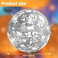 thumbnail image 2 of 12"/16" USB Powered Silver Mirror Disco Ball | Hanging Ring Design | Ideal for Disco Party, Nightclub & Bar Decoration, 2 of 8