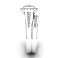 thumbnail image 2 of 1ct TDW Diamond 14K White Gold Cluster Halo Bridal Set, 2 of 4
