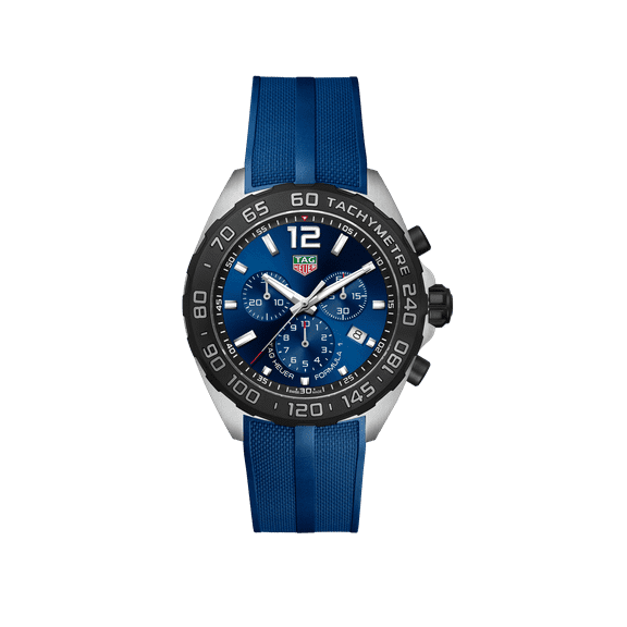 Tag Heuer Formula 1 Quartz Chronograph Blue Dial Rubber Strap Men's Watch CAZ101AV.FT8077