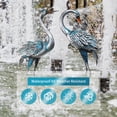 thumbnail image 4 of Crane Garden Decor Statue, Blue Heron Garden Statue Metal Yard Art Outdoor Decoy, Garden Sculptures & Statues for Yard/Garden/Lawn/Pond/Outdoor Decoration, 1Pc, 4 of 9