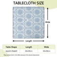 thumbnail image 2 of Blue Ethnic Mandala Pattern Square Fitted Tablecloth with Elastic Edge,Square Table Cover,Washable Elastic Table Cover for Home Kitchen Party Decor 34"x34", 2 of 6