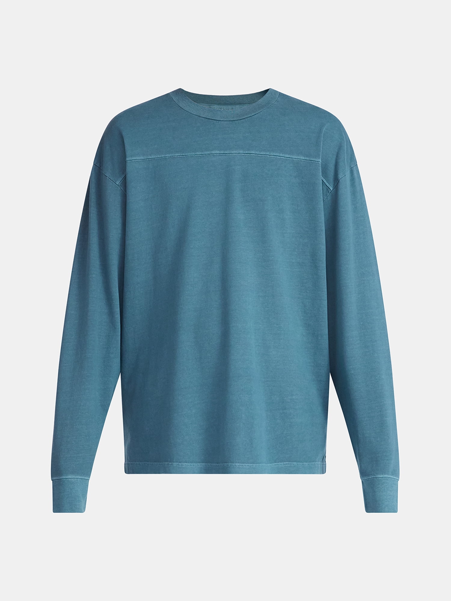 No Boundaries Cotton Washed Tee with Long Sleeves, Men's & Big Men's