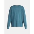 thumbnail image 5 of No Boundaries Cotton Washed Tee with Long Sleeves, Men's & Big Men's, 5 of 5
