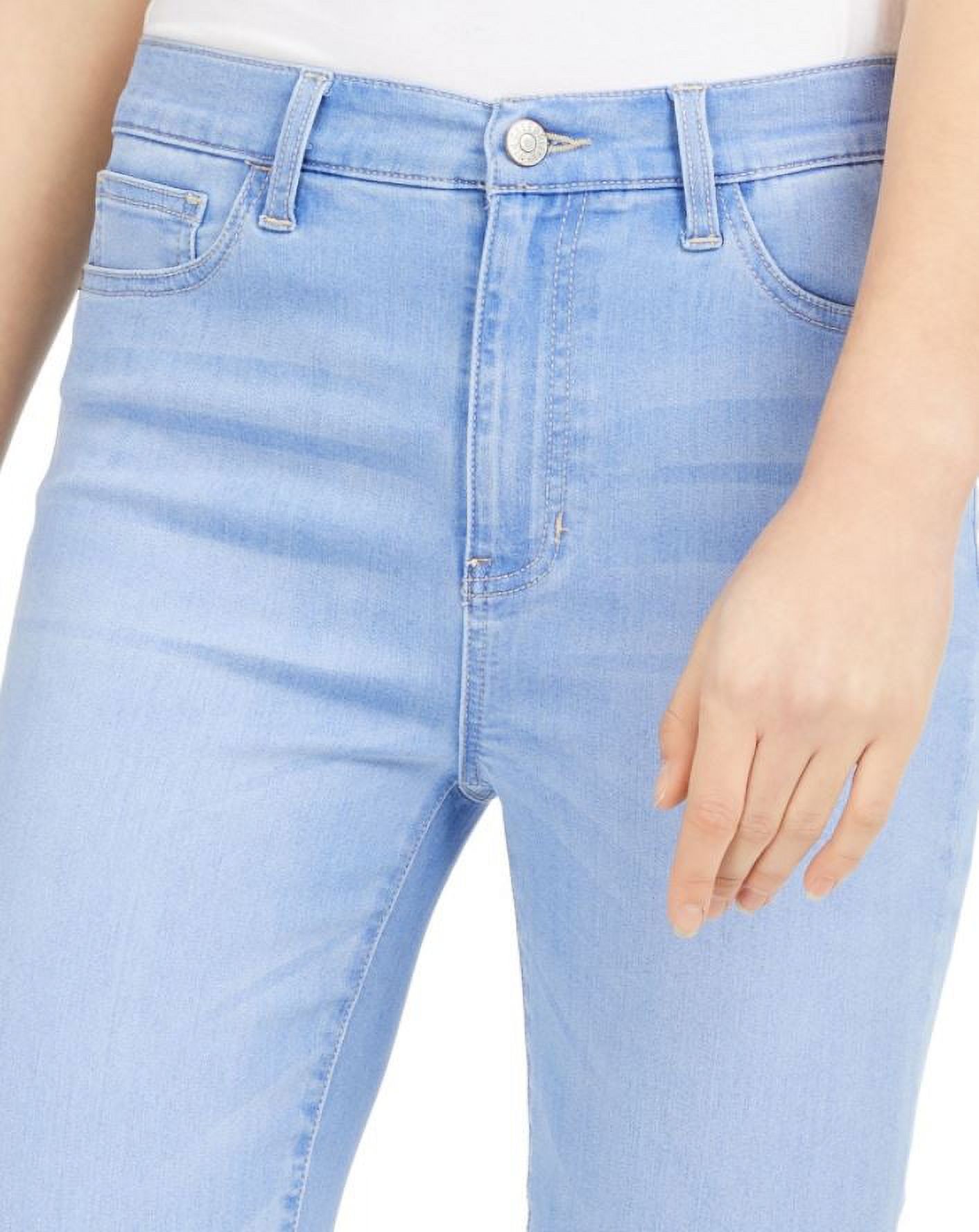 Celebrity Pink Girl's Blue Curvy Cuffed High-Rise Cropped Jeans, 0/24 - image 4 of 5