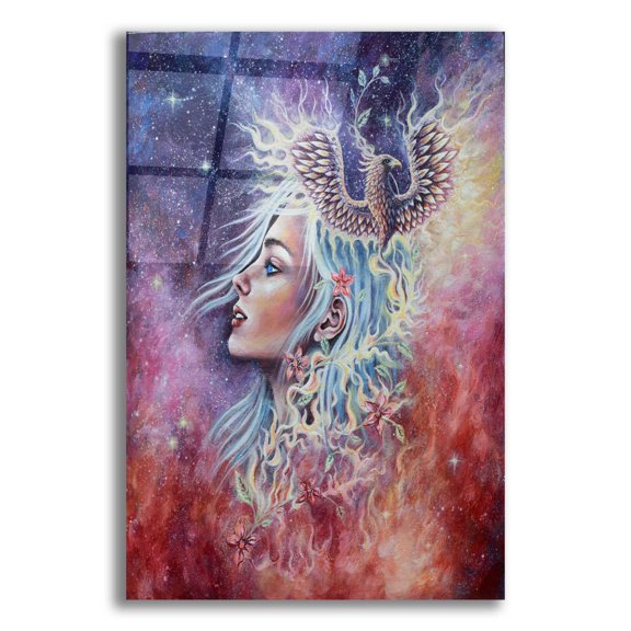 Epic Art 'Out of the Ashes' by Michelle Faber, Acrylic Glass Wall Art, 16"x24"