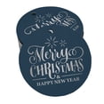 thumbnail image 1 of Inkdotpot Pack Of 100 Merry Christmas & Happy New Year Text Favor Paper Tags Craft Real Silver Foil Hang Tags, 1 of 6