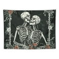 thumbnail image 5 of BCIIG  Skull Tapestry The Kissing Lovers Tapestry Black Tarot Tapestry Human Skeleton Tapestry for Room, 5 of 6