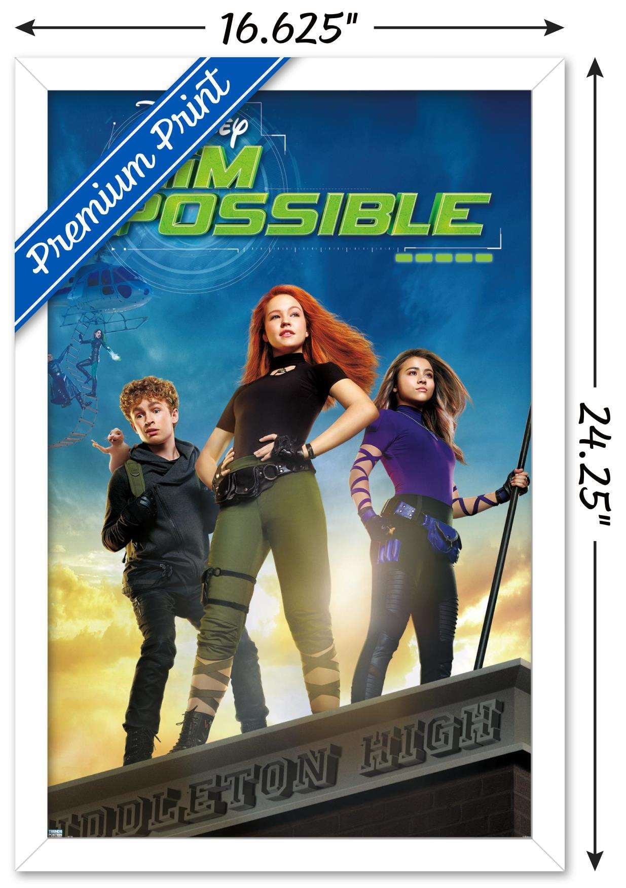 Disney Kim Possible - Key Art Wall Poster, 14.725" x 22.375", Framed