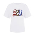 thumbnail image 6 of Fartey 4th of July Shirt for Women Trendy Cute USA Flag Graphic Tees Short Sleeve Patriotic Tops Independence Day Crew Neck T-Shirts Soft Comfy Festival Blouses White S, 6 of 7